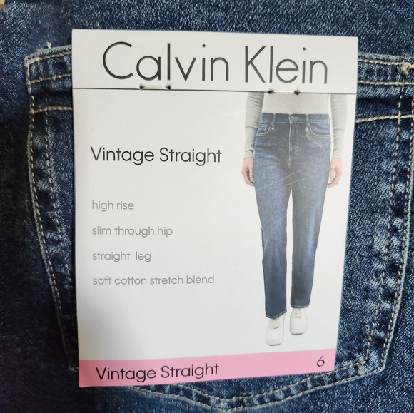 NWT Calvin Klein Jeans Vintage Straight High Rise Women's sz 6 - Picture 6 of 6